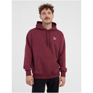 Burgundy Mens Hoodie Puma Classics - Men