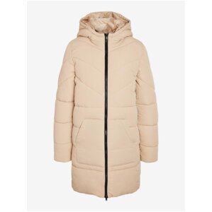 Beige Ladies Quilted Coat Noisy May Dalcon - Women