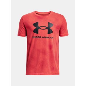 Under Armour T-Shirt UA SPORSTYLE LOGO AOP SS-RED - Boys