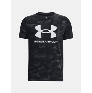 Under Armour T-Shirt UA SPORSTYLE LOGO AOP SS-BLK - Boys
