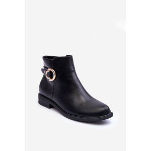 Leather flat-heeled shoes black Meronei