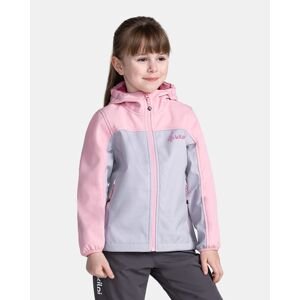 Šedo-ružová dievčenská softshellová bunda Kilpi RAVIA-J