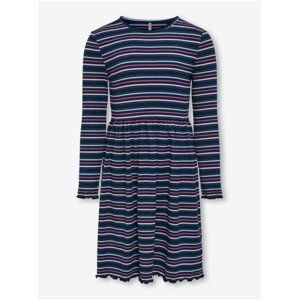 Pink-blue girly striped dress ONLY Sally - Girls