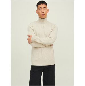 Beige Mens Sweater Jack & Jones Emil - Men