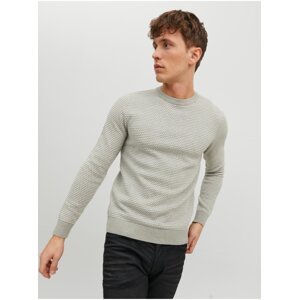 Light Grey Mens Patterned Sweater Jack & Jones Atlas - Men