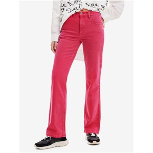 Pink Women's Bootcut Jeans Desigual Oslo - Women