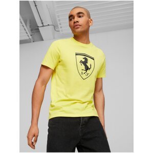 Yellow Mens T-Shirt Puma Ferrari Race - Men