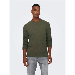 Khaki Mens Sweater ONLY & SONS Ese - Men