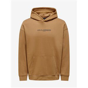 Brown Mens Hoodie ONLY & SONS Les - Men