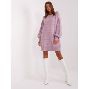 Light purple oversize knitted dress