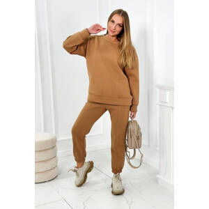 Cotton set Hoodie + Trousers Camel