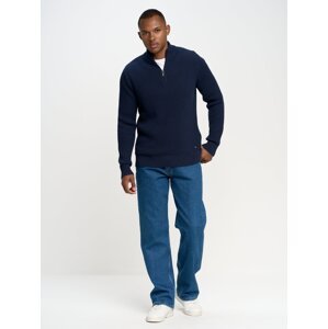 Big Star Man's Sweater 161004 Blue Wool-403