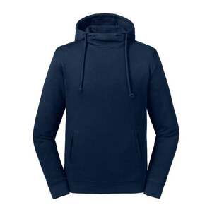 Granatowa bluza unisex Pure Organic High Collar Hooded Sweat Russell