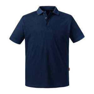 Navy blue men's polo shirt Pure Organic Russell