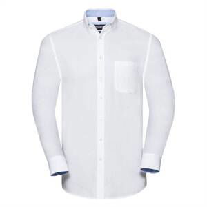 Men's Long Sleeve Fitted Shirt Oxford Shirt R920M 100% organic cotton 140 g