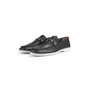 Ducavelli Voyant Genuine Leather Men's Casual Shoes Loafers Black.