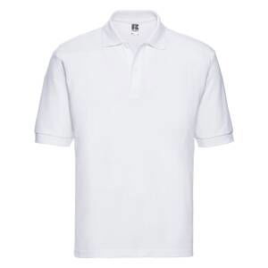 Men's White Polycotton Polo Shirt Russell