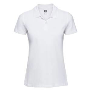 White Women's Polo Shirt 100% Russell Cotton