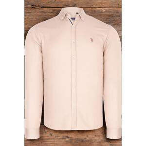 G674 DEWBERRY MEN'S SHIRT-PLAIN BEIGE