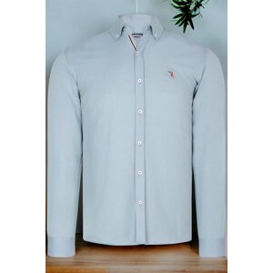 G674 DEWBERRY MEN'S SHIRT-PLAIN WATER GREEN