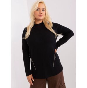 Black women's sweater plus size with viscose