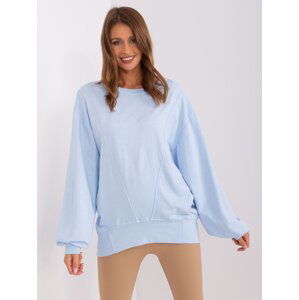 Light blue women's oversize sweatshirt