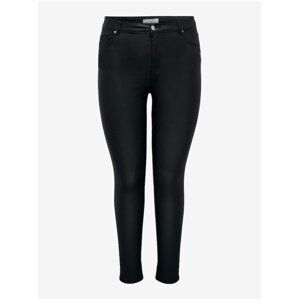 Black women's faux leather skinny fit jeans ONLY CARMAKOMA Anne - Women