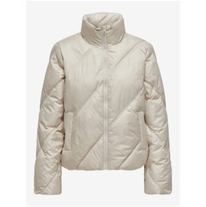 Cream women's quilted winter jacket JDY Verona - Women