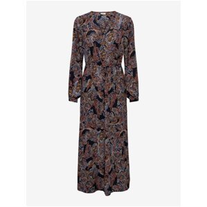 Dark blue women's patterned maxi dress JDY Cana - Women