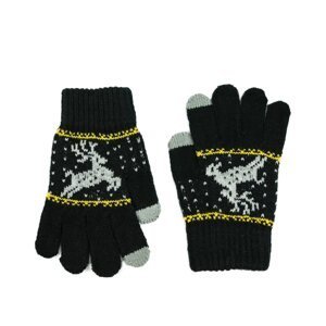 Art Of Polo Kids's Gloves Rk23335-6 Black/Light Grey