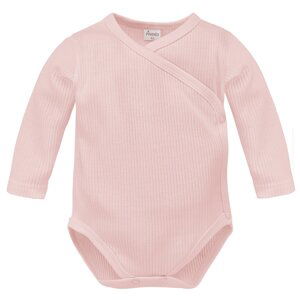 Pinokio Kids's Lovely Day Wrapped Bodysuit LS Pink Stripe