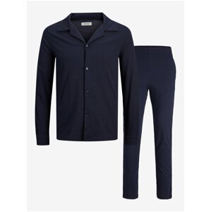 Men's Jack & Jones Solid Dark Blue Pajamas - Men