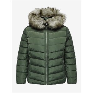 Green women's quilted jacket ONLY CARMAKOMA New Ellan - Women
