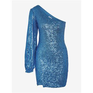 Blue women's sheath dress with sequins Noisy May Scarlett - Women