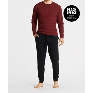 Men's pyjamas ATLANTIC - black/burgundy