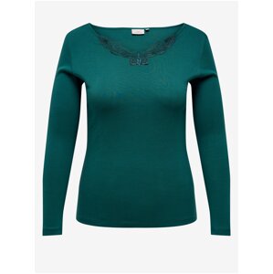 Green women's long sleeve T-shirt ONLY CARMAKOMA New Kira - Women