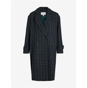 Women's Dark Green Plaid Coat VILA Vijay - Women