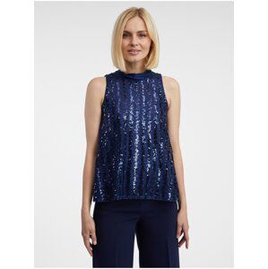 Orsay Women's Navy Blue Sequin Blouse - Women