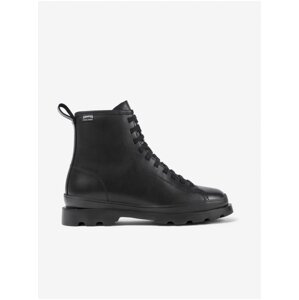 Black Women's Leather Ankle Boots Camper Brutus - Women