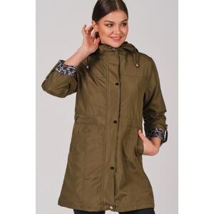 Z6721 DEWBERRY WOMEN'S TRENCH COAT-STRAIGHT KHAKI