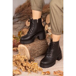 armonika FLR14 HIGH-SOLE LACED WARM LINED BOOTS