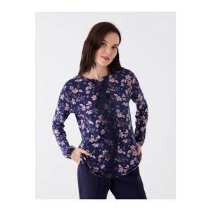 LC Waikiki Women's Tie Collar Floral Long Sleeve Blouse