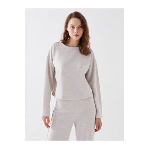 LC Waikiki Women's Crew Neck Straight Long Sleeve Oversized Sweatshirt.