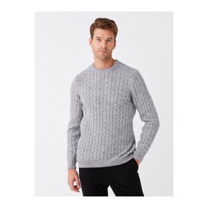 LC Waikiki Crew Neck Long Sleeved Men's Knitwear Sweater