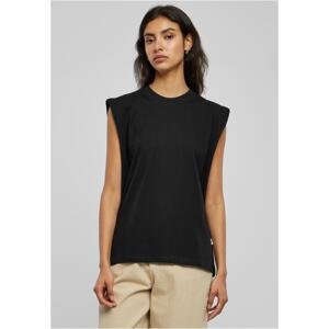 Women's Organic Tank Top with Heavy Padded Shoulder Black