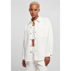 Women's quilted sweatshirt white