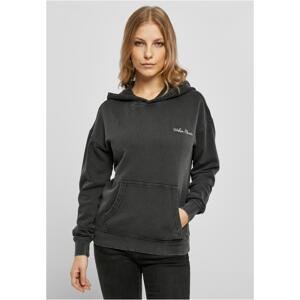 Women's small embroidery Terry Hoody black
