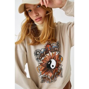 Koton Women's Beige Sweatshirt