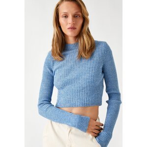 Koton Women's Blue Melange Sweater