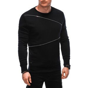 Edoti Men's sweatshirt with decorative zippers OM-SSNZ-22FW-005